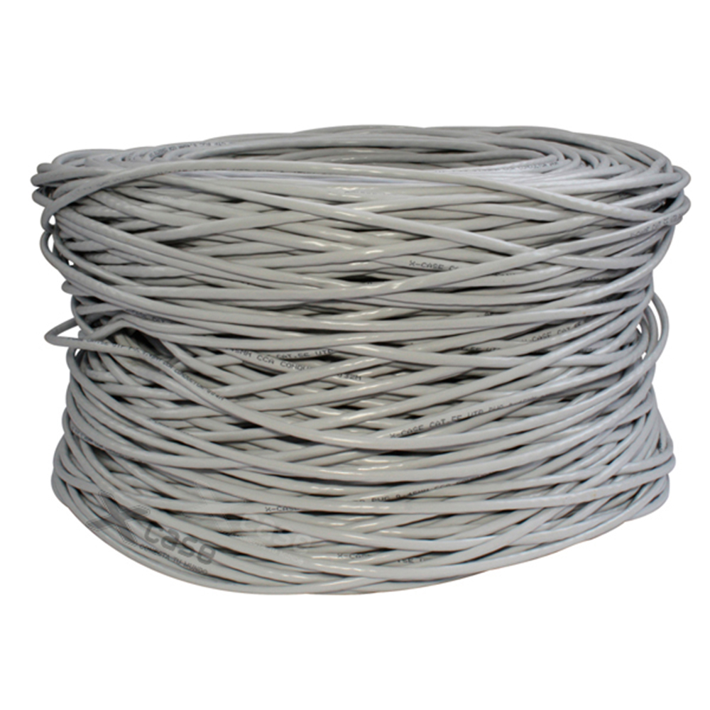 Bobina 305 Metros Cable UTP Cat 6 Gris 8 hilos 0.50mm CCTV