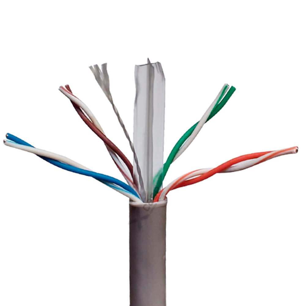Bobina 305 Metros Cable UTP Cat 6 Gris 8 hilos 0.50mm CCTV