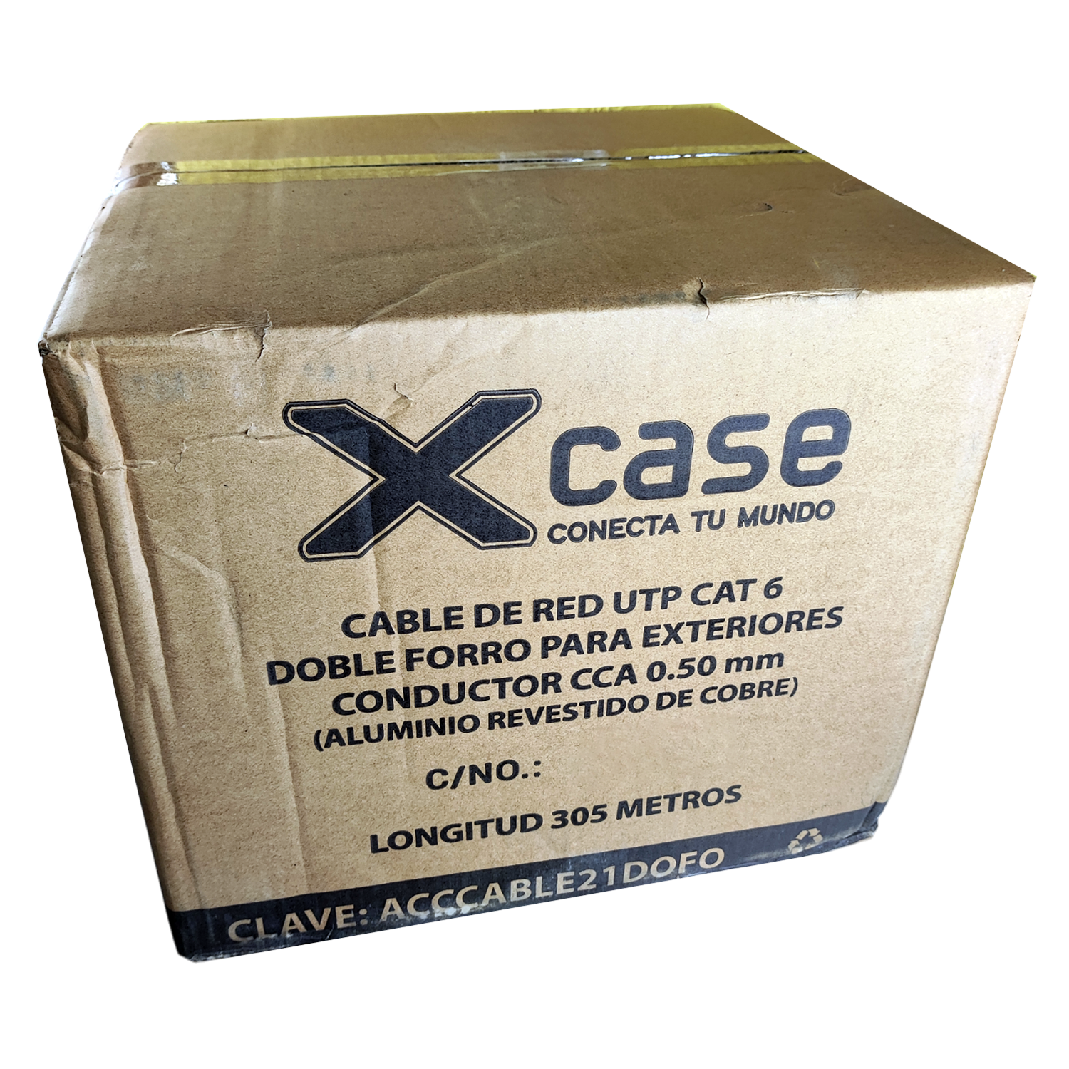 Bobina 305 Metros Cable UTP Cat 6 Exterior Doble Forro Negro 8 hilos
