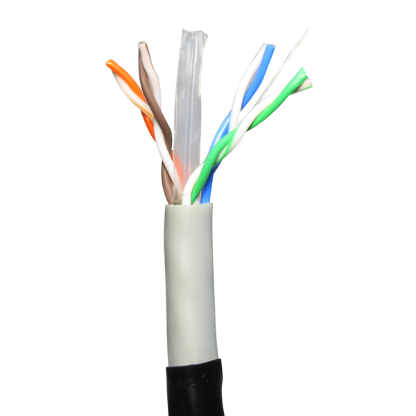 Bobina 305 Metros Cable UTP Cat 6 Exterior Doble Forro Negro 8 hilos