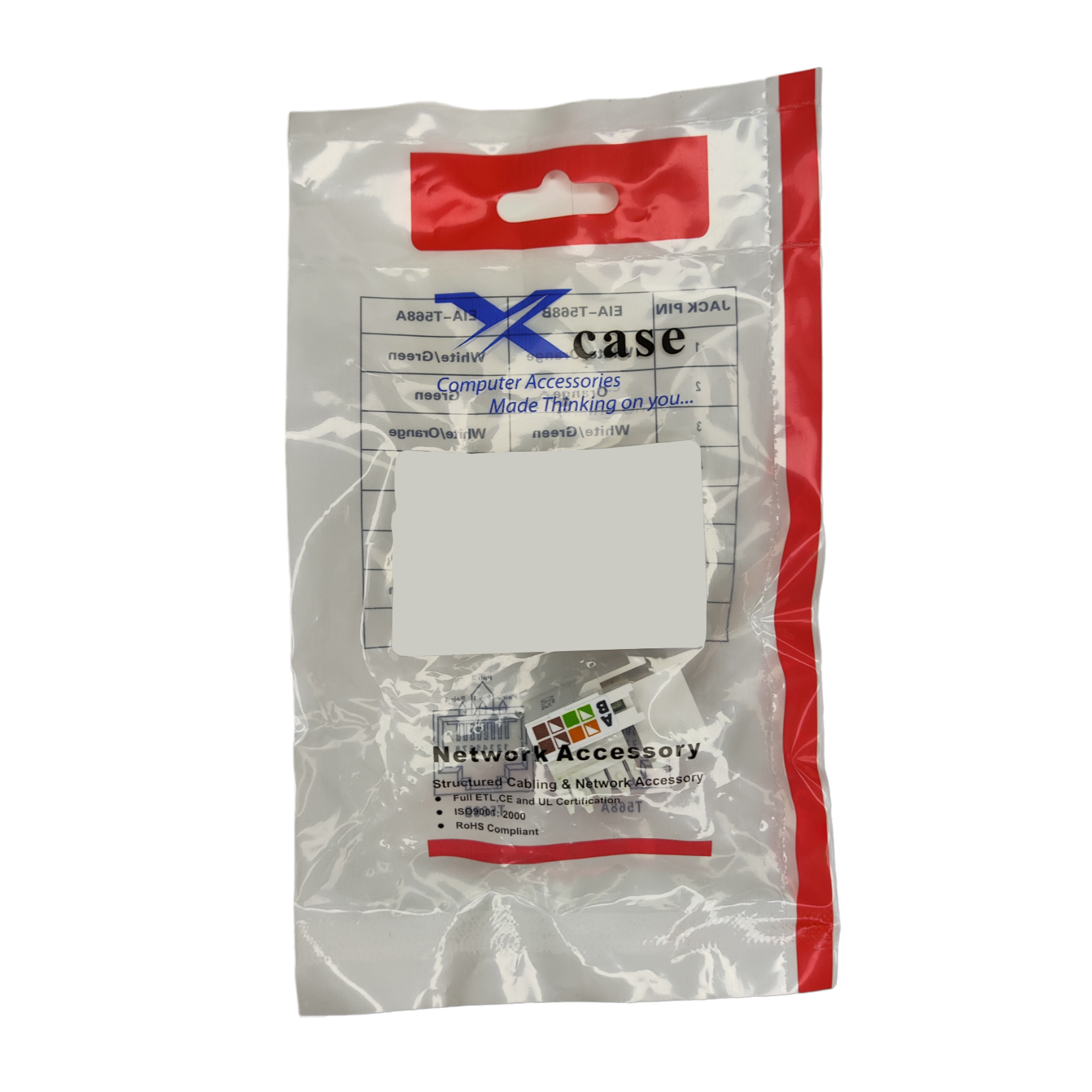 Jack Rj45 Cat 5e Blanco Utp Conector Hembra Red 1 Pieza