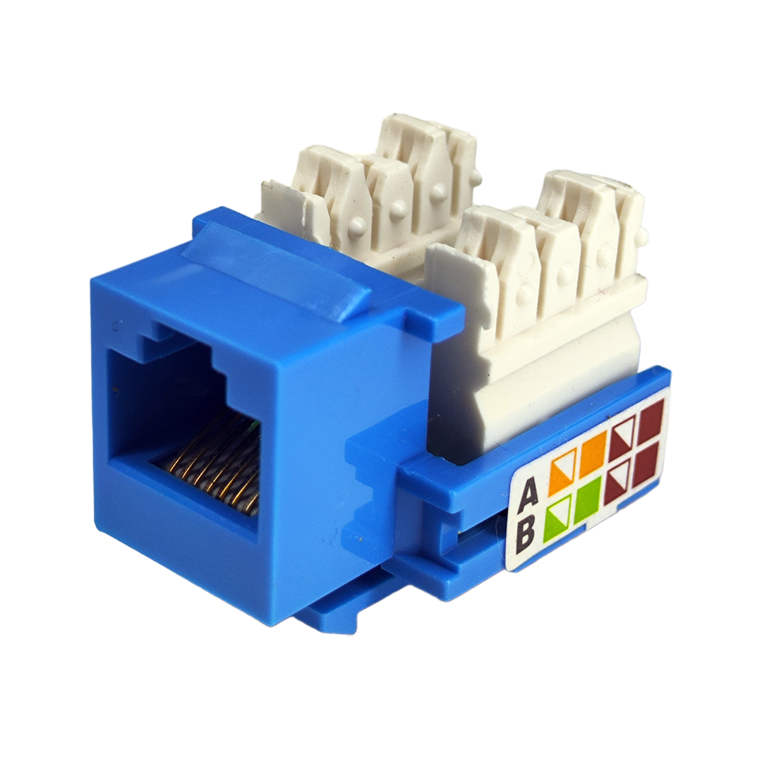Jack Rj45 Cat 5e Azul Utp Conector Hembra Red 1 Pieza