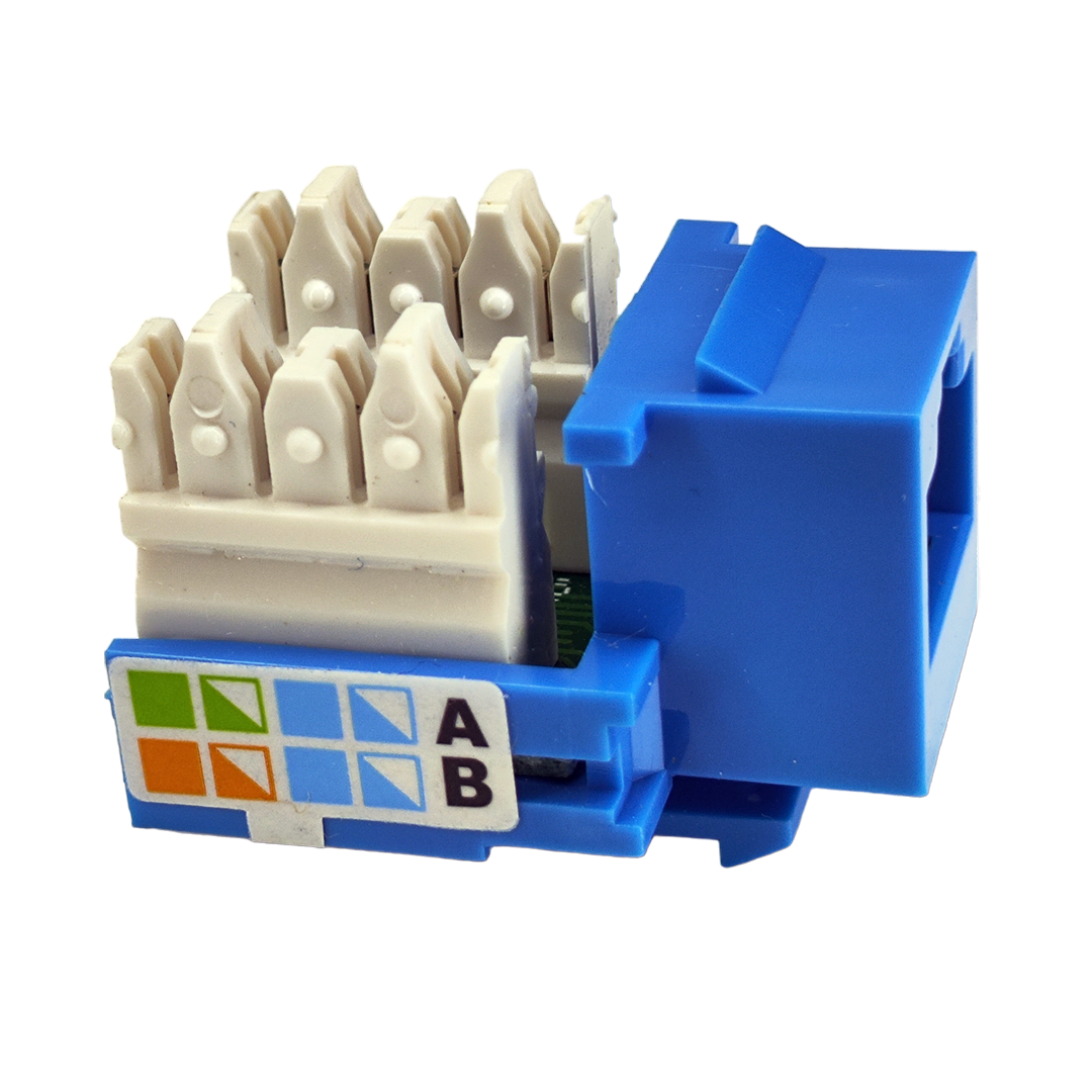 Jack Rj45 Cat 5e Azul Utp Conector Hembra Red 10 Piezas