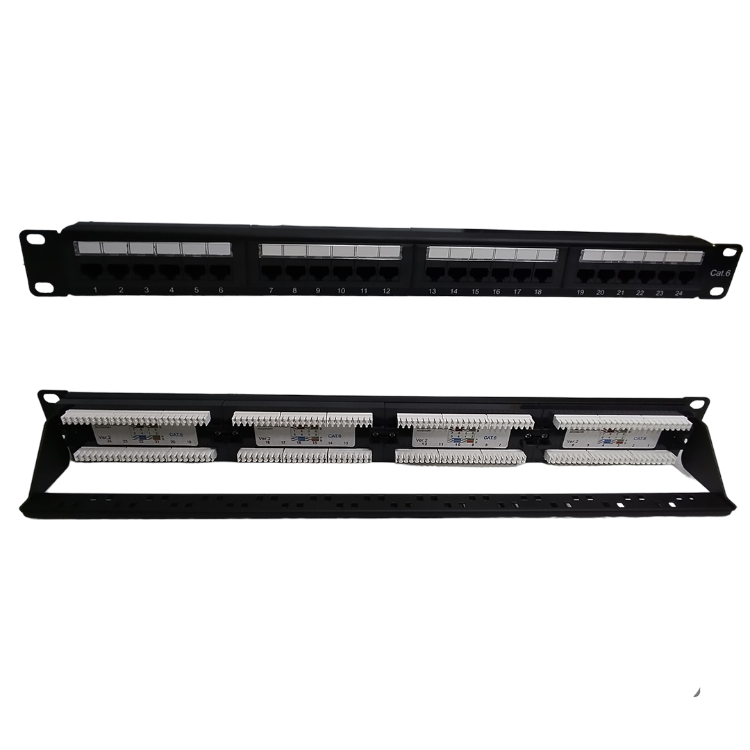 Panel de Parcheo 24 Puertos UTP Cat 6 Patch panel 1U