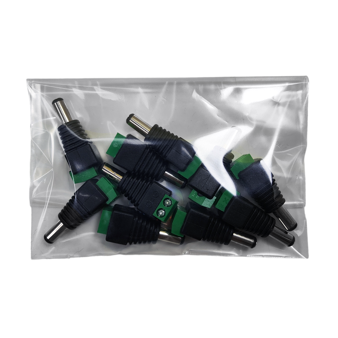Conector Plug de 2.1mm Macho para atornillar Bolsa de 10 piezas CCTV