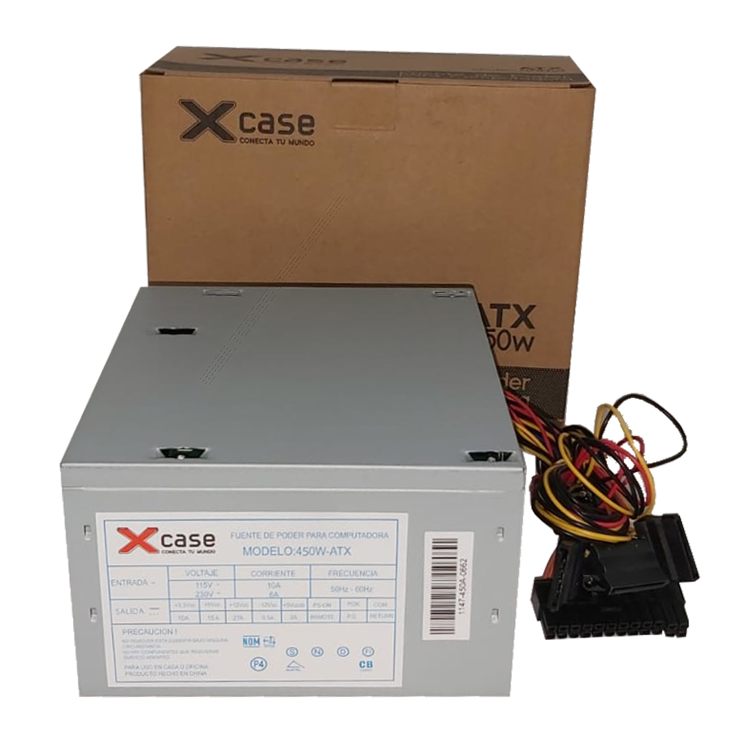 Fuente de Poder Atx 450w Xcase 20 y 24 Pines