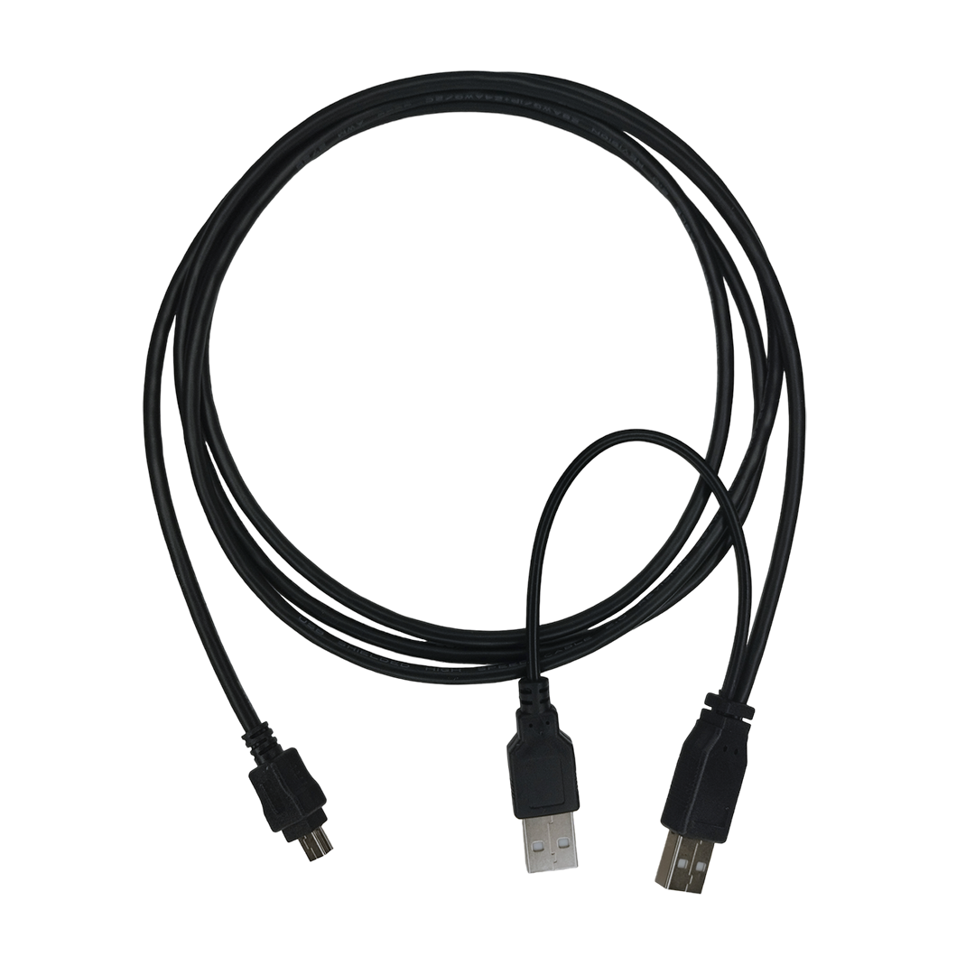 Cable USB 2.0 Doble Macho a Mini USB-B 5 Pines 1.80 metros