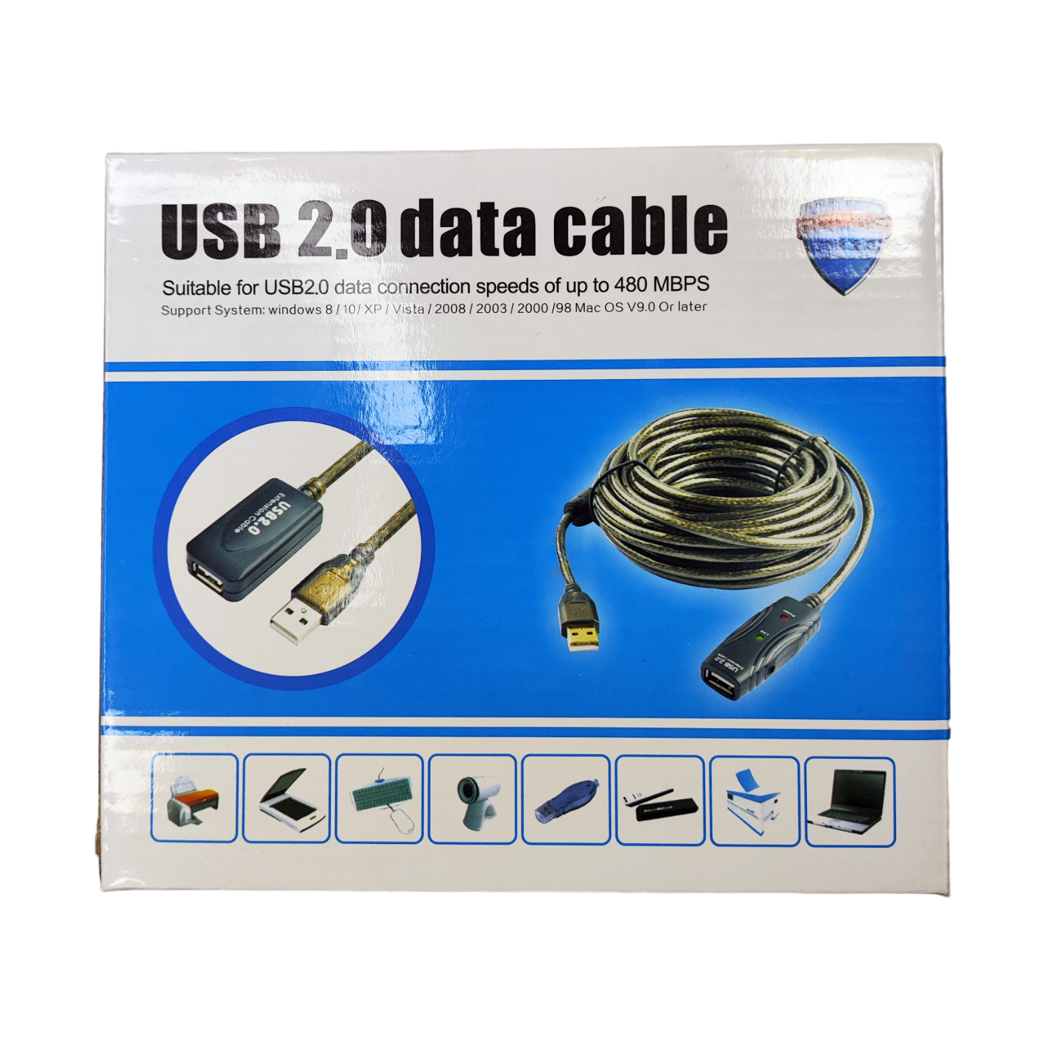 Extensión USB 2.0 Activa Macho a hembra de 15 Metros 480 MBPS