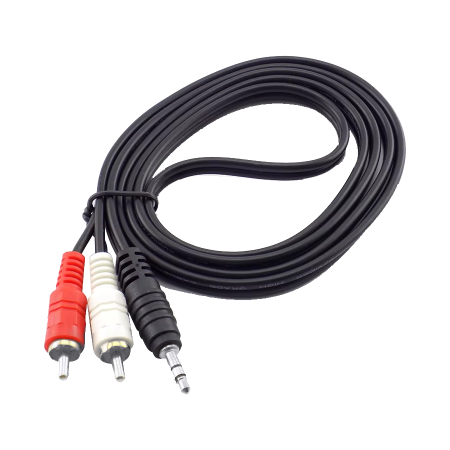 Cable De Audio Auxiliar Plug 3.5 A 2 RCA 3 Metros