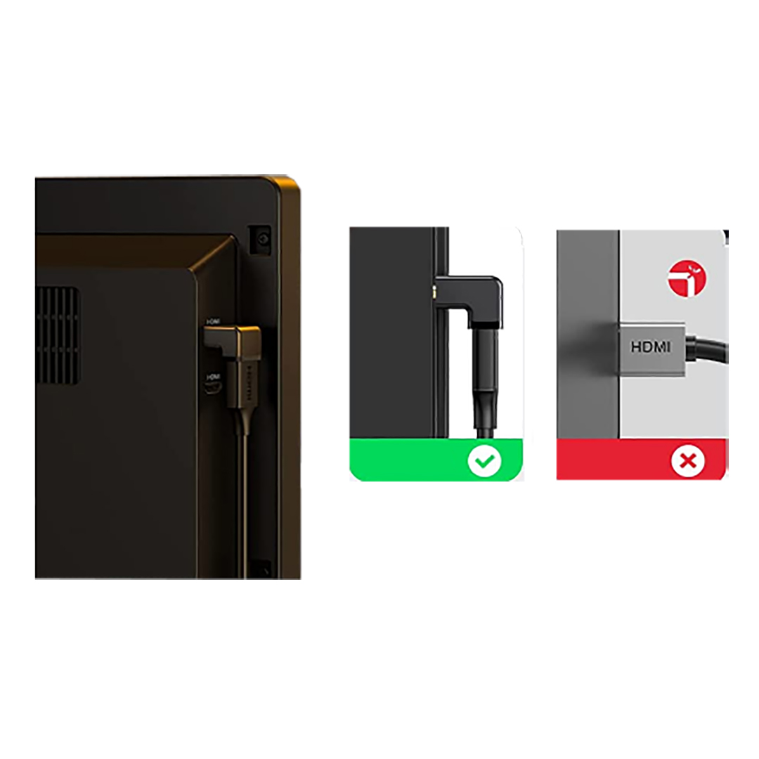 Conector HDMI hembra a Macho en 90 grados