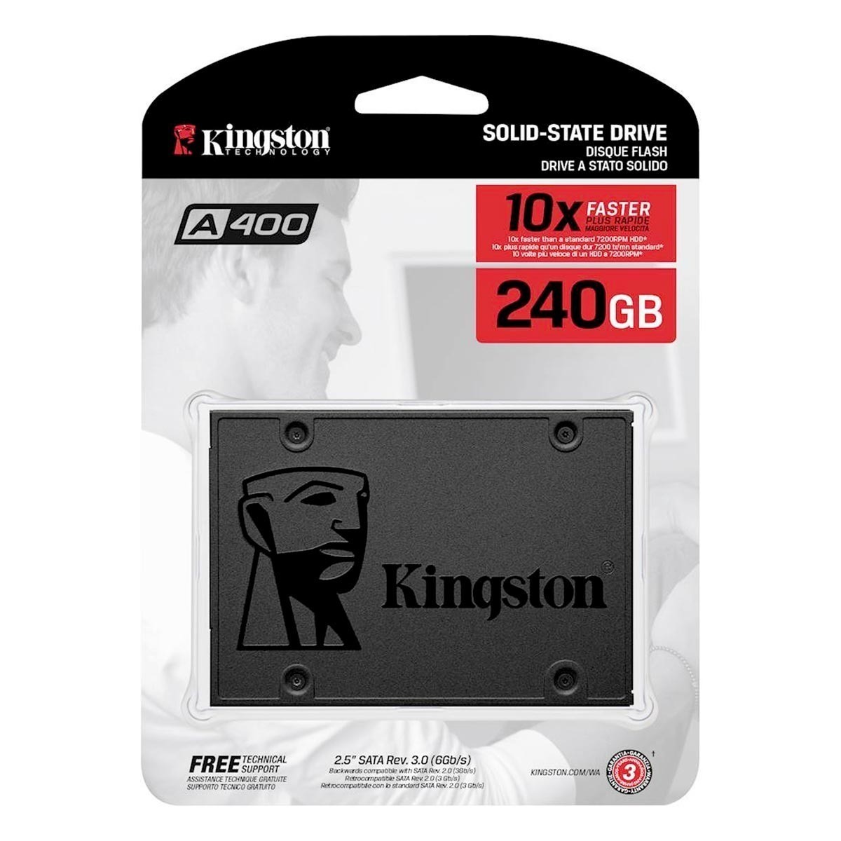 Disco Duro Estado Solido 240GB SSD Kingston A400