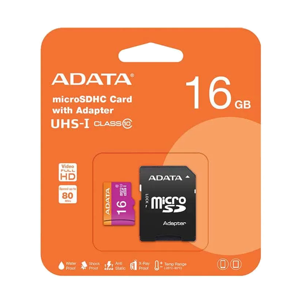 Memoria Micro Sd Adata 16gb Ush-i Clase 10 Ultra Rapida
