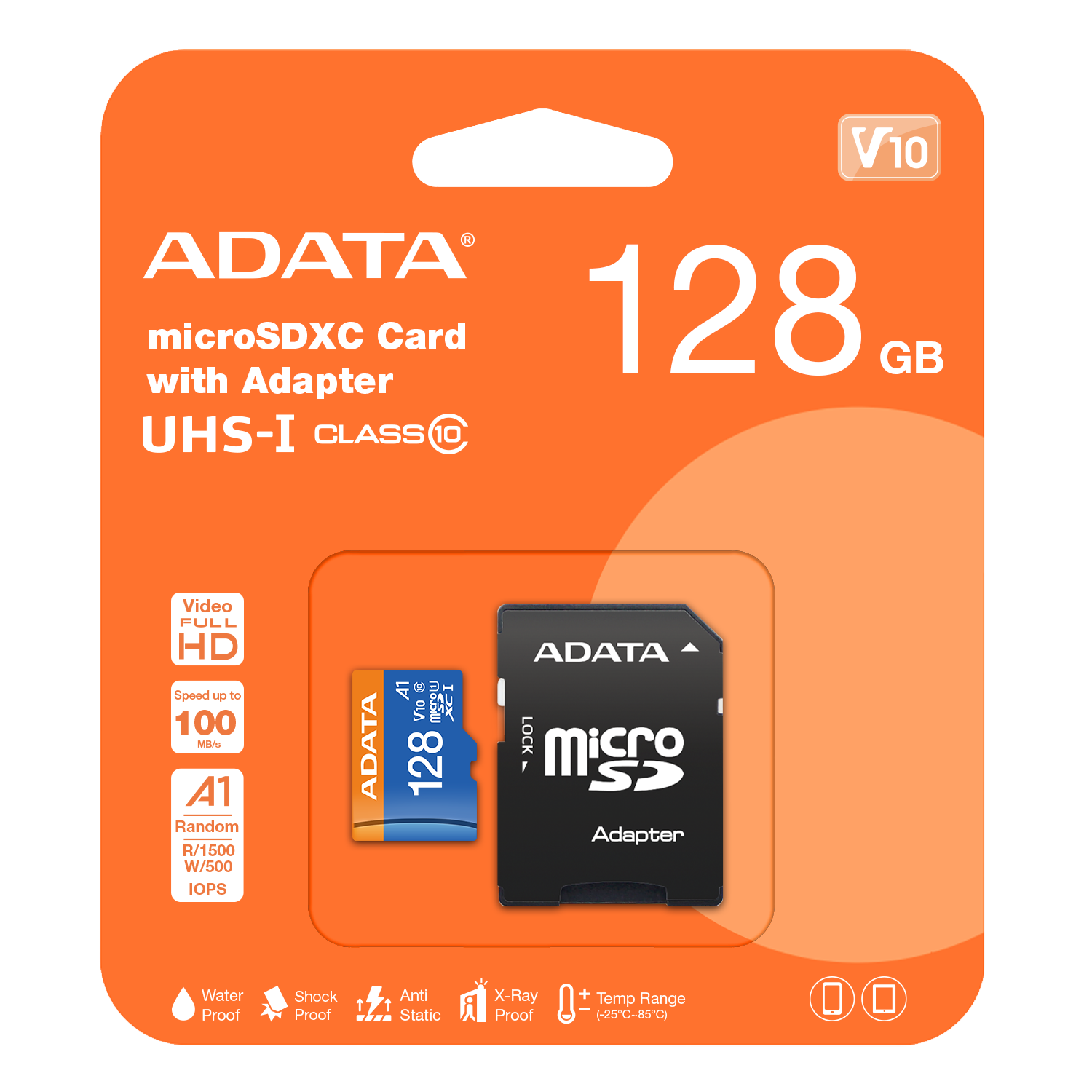 Memoria Micro Sd Adata 128gb Ush-i Clase 10 Ultra Rapida