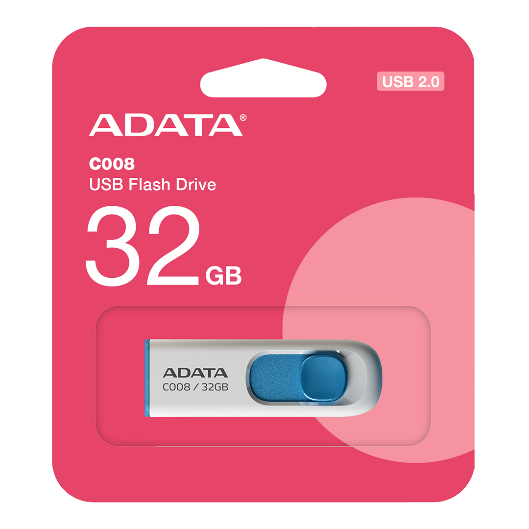 Memoria USB 2.0 Adata 32GB C008 Retráctil