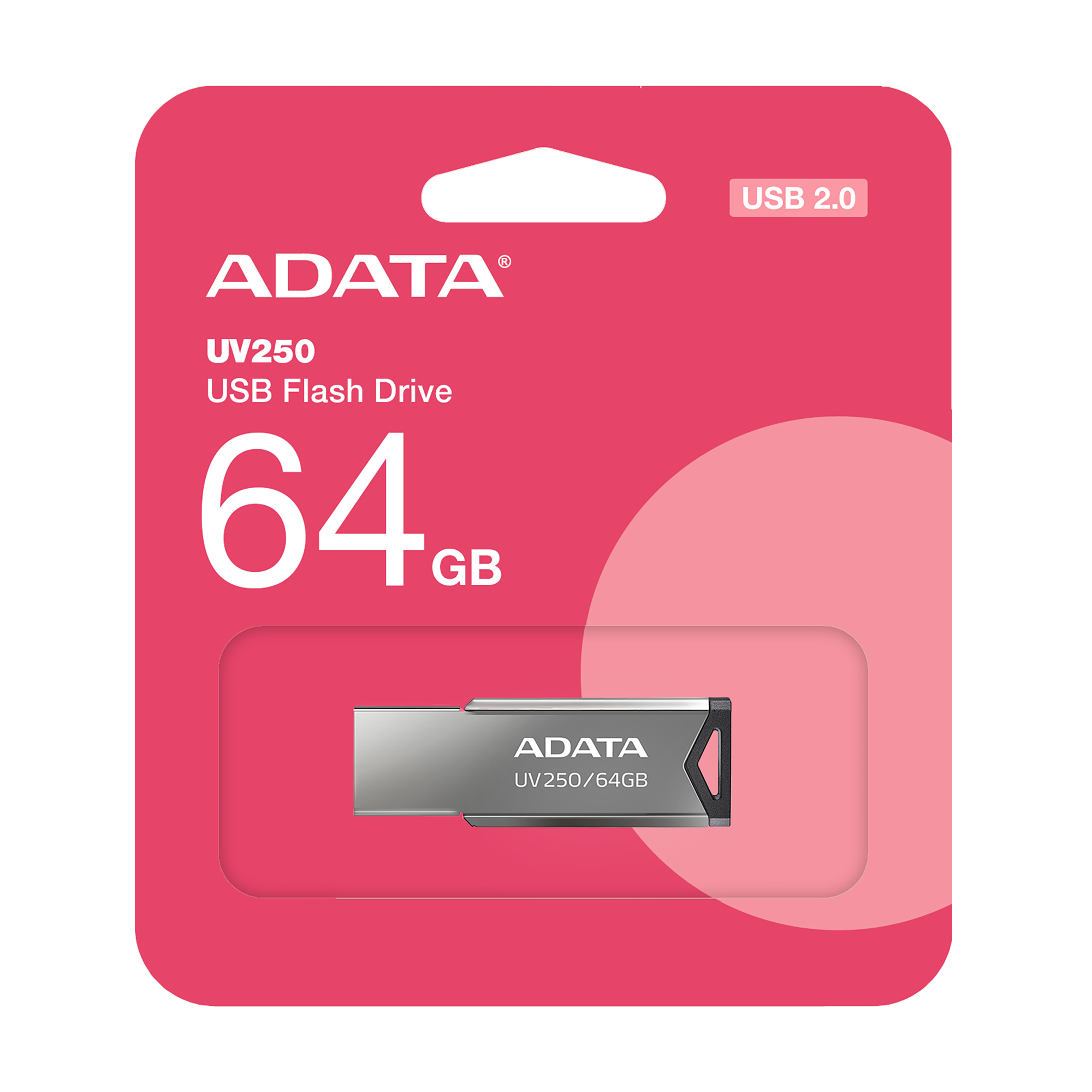 Memoria USB 2.0 Adata 64GB UV250 Plata