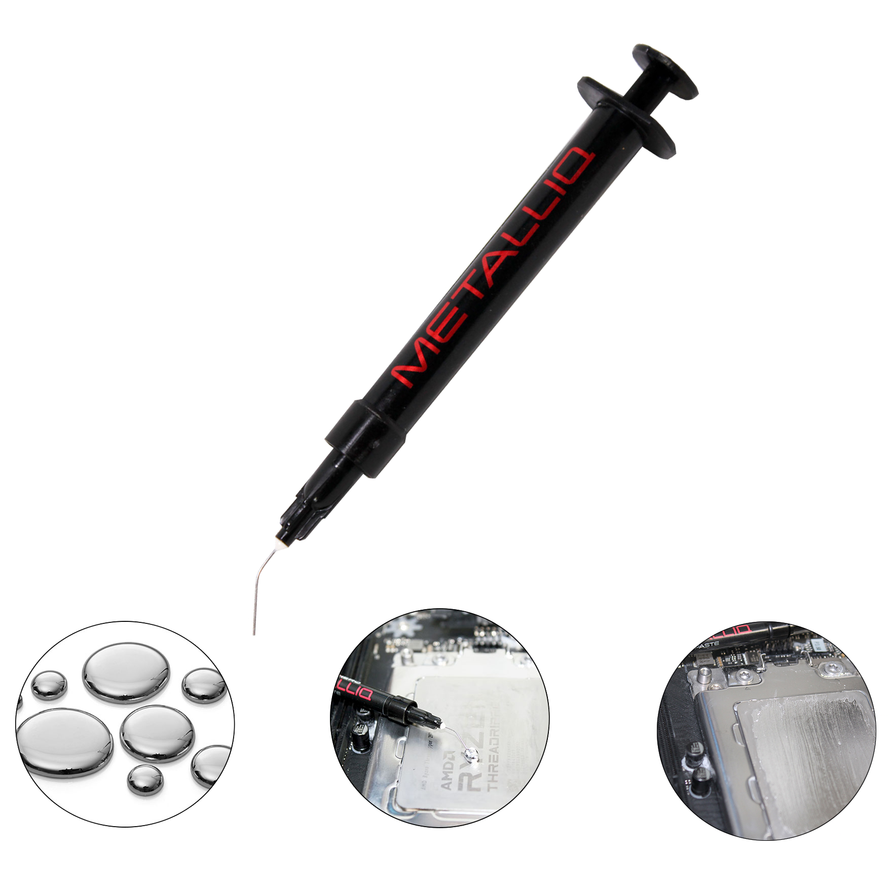 Pasta Termica Thermal Hero Metalliq Metal Liquido 80w/m-k Jeringa 1g