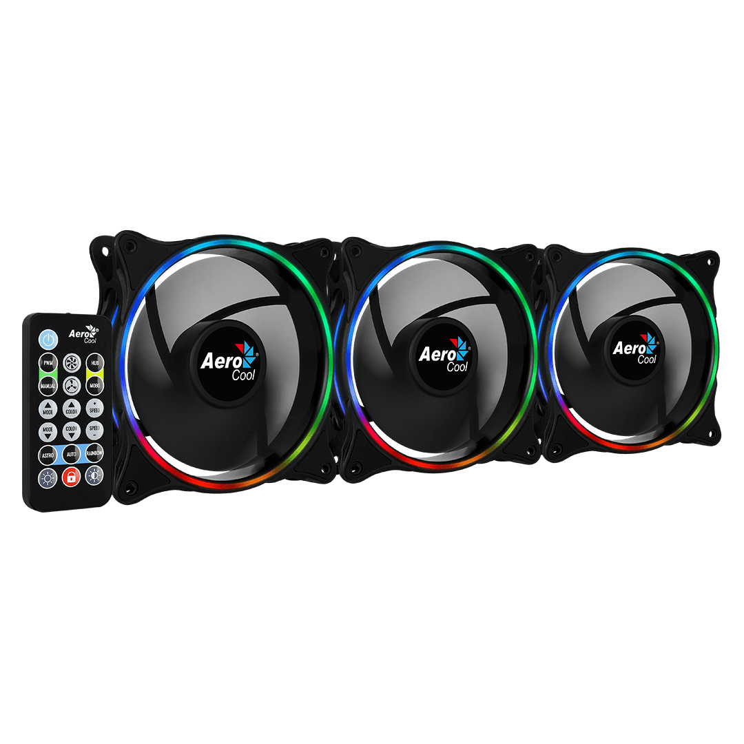 Kit Ventilador ARGB 120mm Aerocool Eclipse 12 Pro 6 Pines 1000rpm