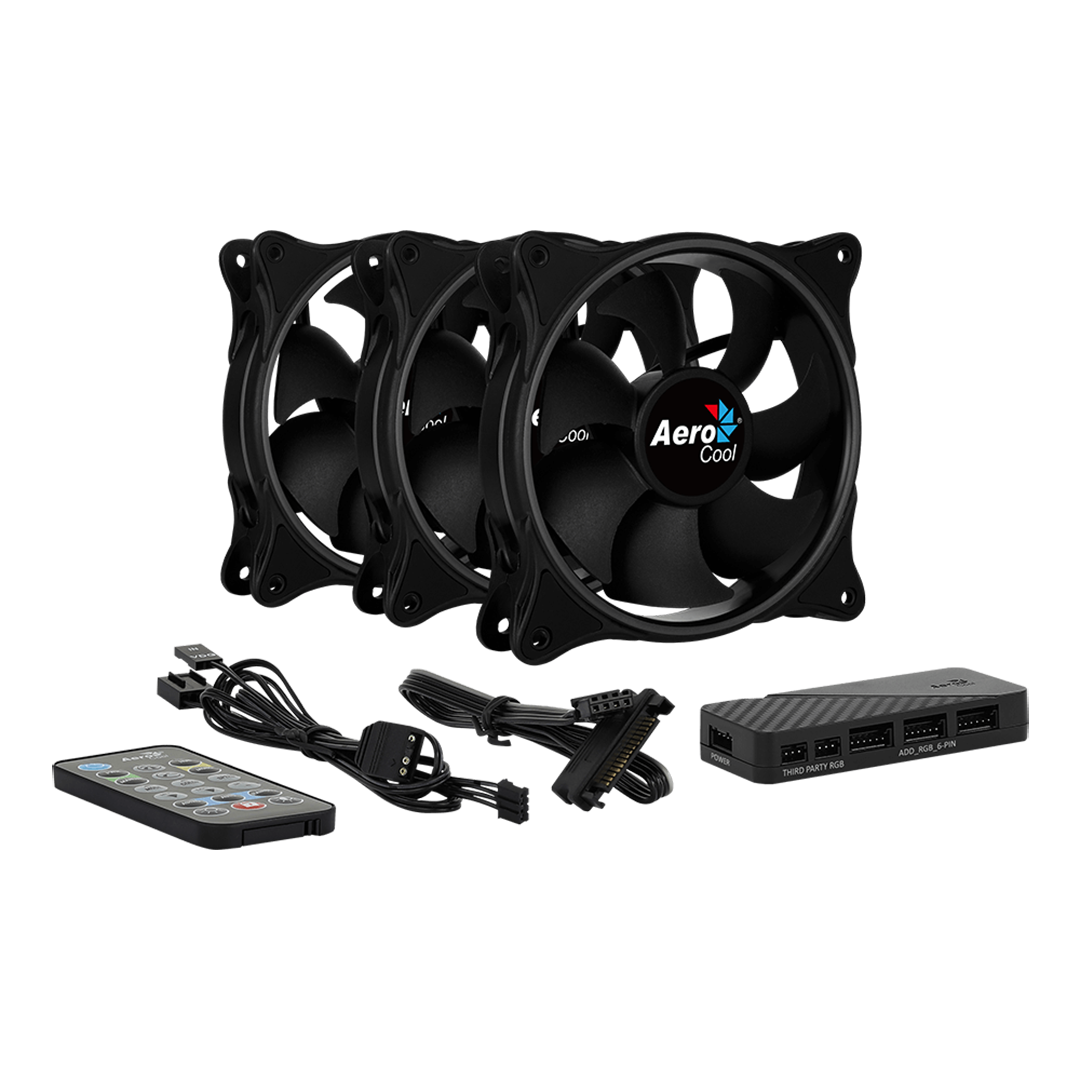 Kit Ventilador ARGB 120mm Aerocool Eclipse 12 Pro 6 Pines 1000rpm