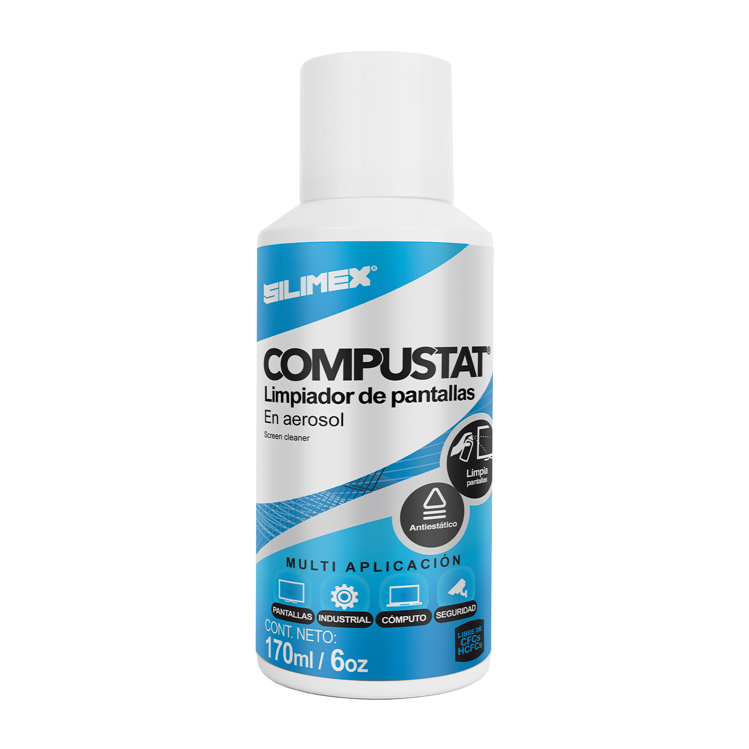 Aerosol Limpiador de Pantallas no conductivo Silimex Compustat 170ml