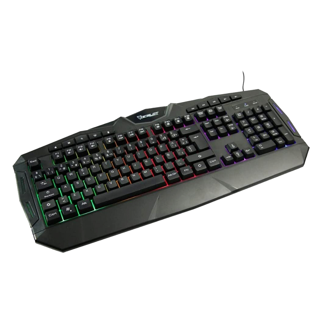 Teclado Gamer Ocelot OGEK03 USB Membrana Antighosting