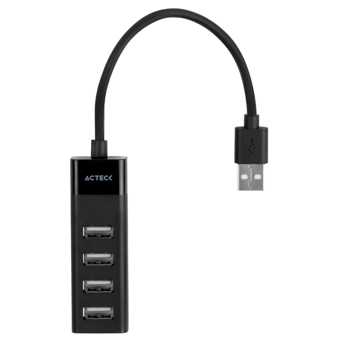 Hub USB Acteck de 4 Puertos USB 2.0 Portátil 