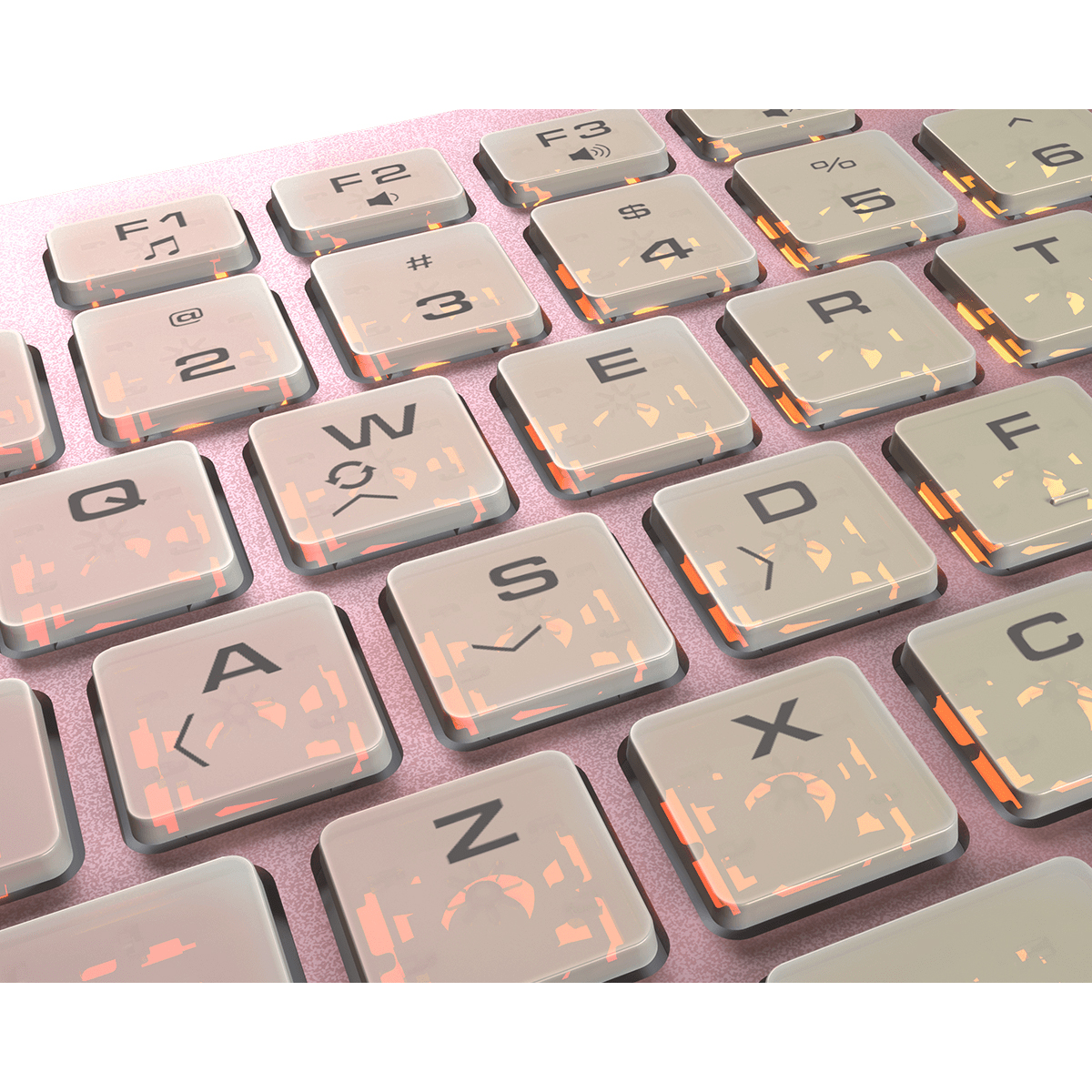 Teclado Gamer Cougar Vantar AX Pink RGB Switch Scissor Anti Ghosting
