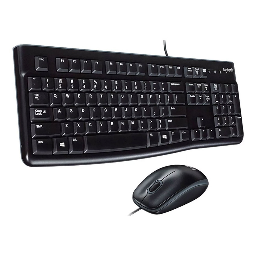 Kit de Teclado y Mouse Logitech MK120 Alambrico USB