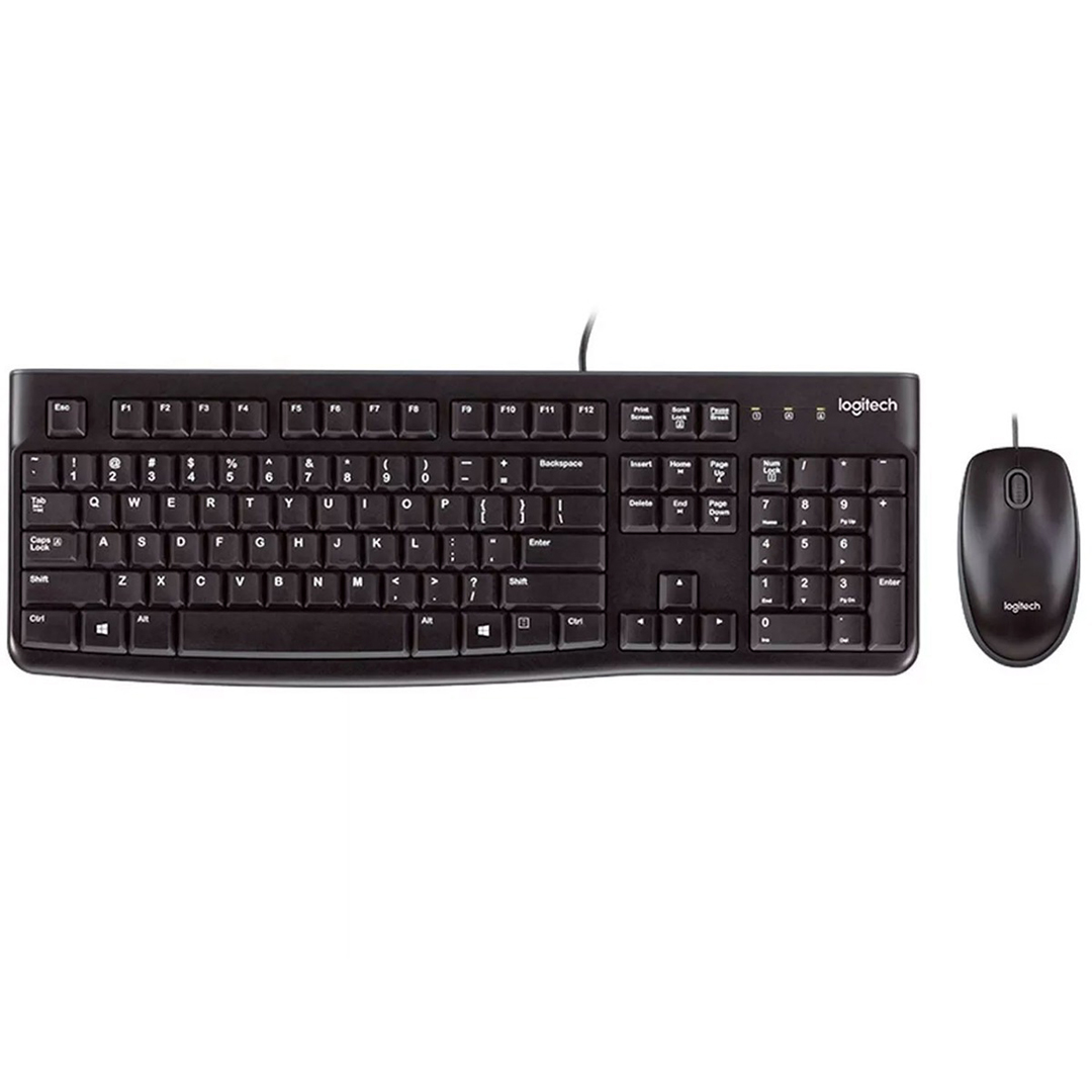 Kit de Teclado y Mouse Logitech MK120 Alambrico USB