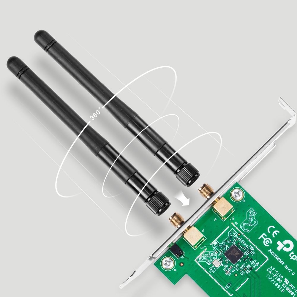 Antena Wifi PCIe X1 TL-WN881ND TP Link 300mbps 2 Antenas