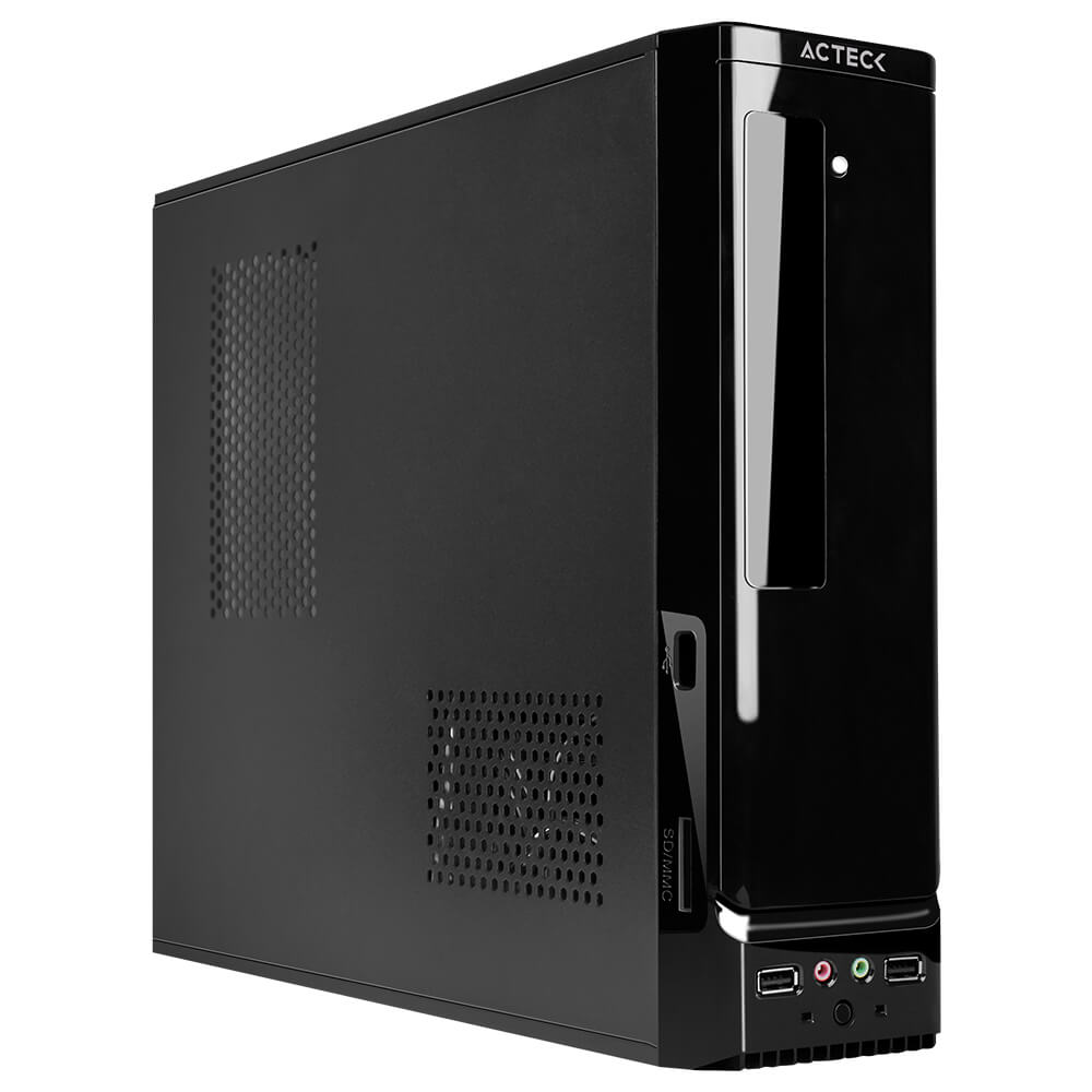 Gabinete Slim Acteck Negro Fuente 480W Micro ATX