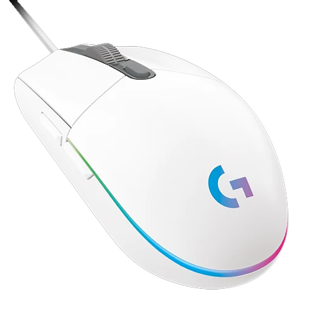 Mouse Gamer RGB Logitech G203 Lightsync Blanco 8000 DPI
