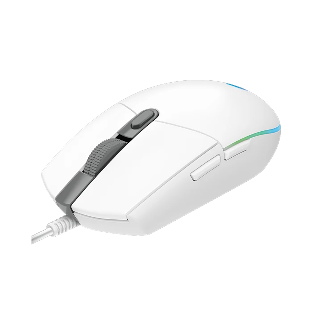 Mouse Gamer RGB Logitech G203 Lightsync Blanco 8000 DPI