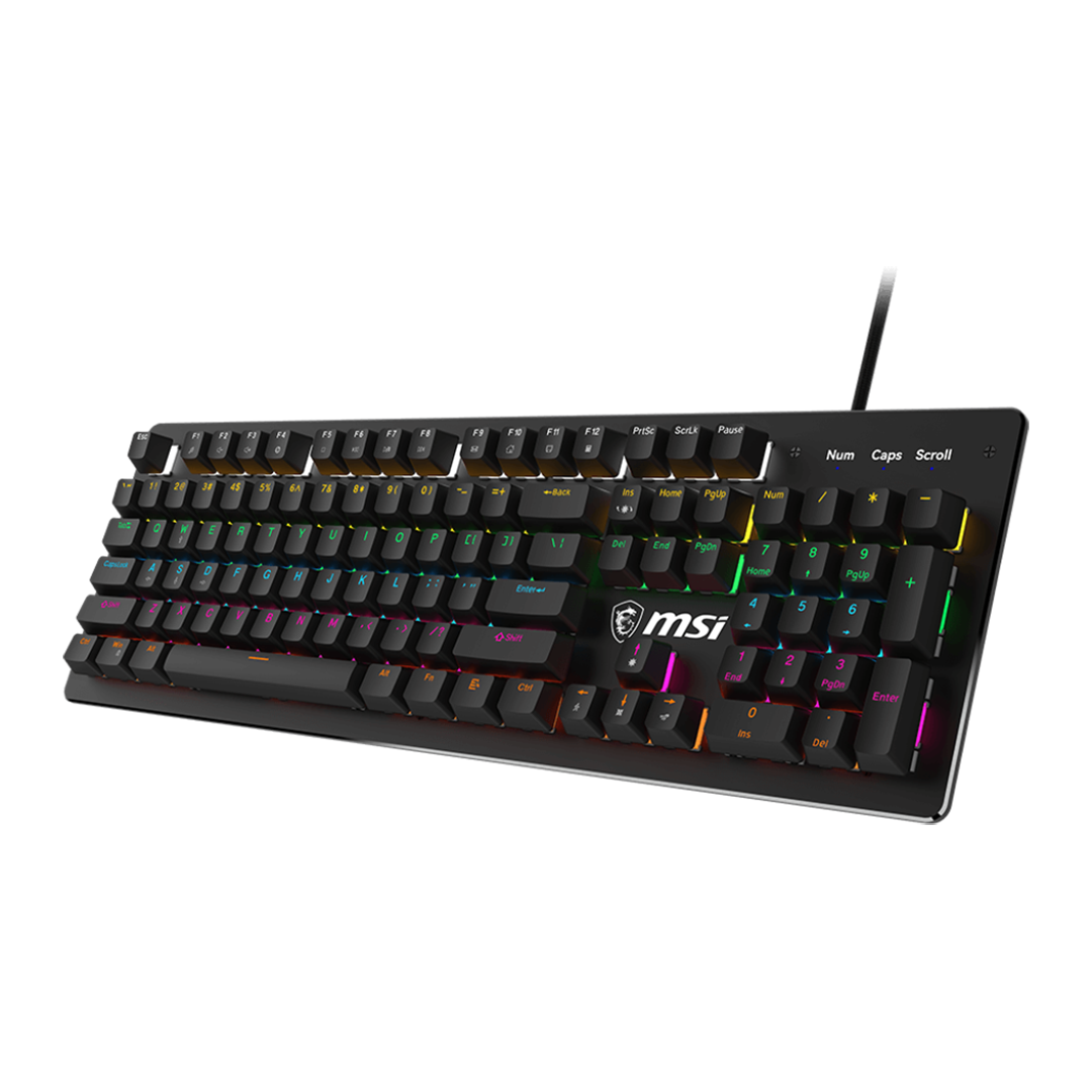 Teclado Mecanico Gamer RGB MSI Forge K300 Switches Blue