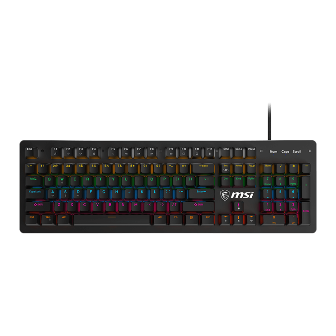 Teclado Mecanico Gamer RGB MSI Forge K300 Switches Blue
