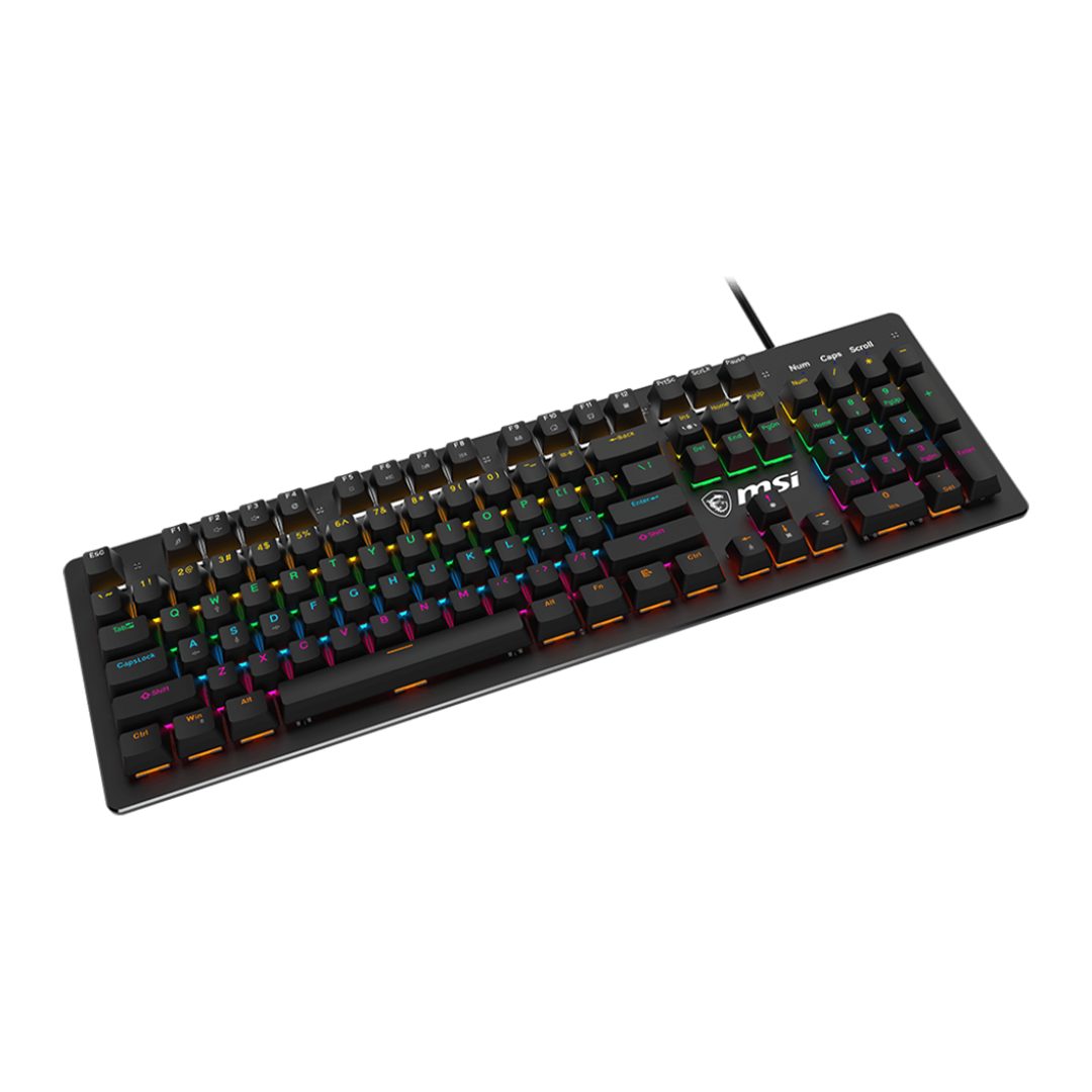 Teclado Mecanico Gamer RGB MSI Forge K300 Switches Blue