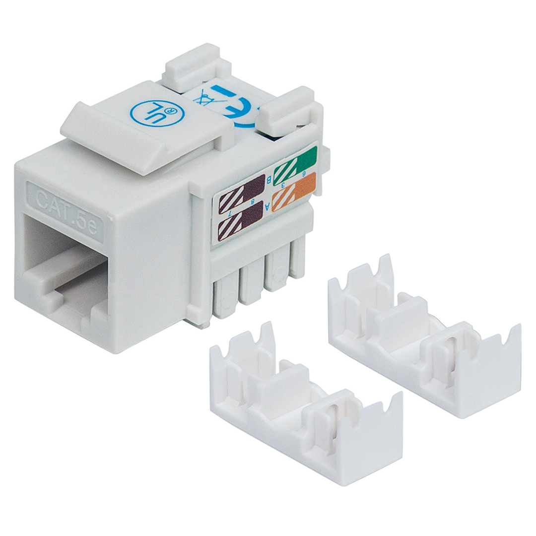 Jack RJ45 Cat 5e Intellinet UTP Keystone de Impacto Blanco