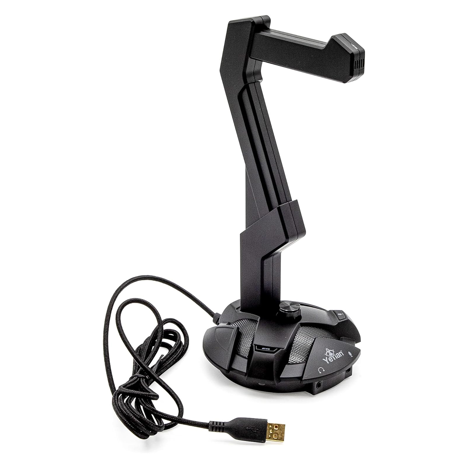 Base Porta Headset RGB Yeyian 2 x USB2.0 Ecualizador Negro