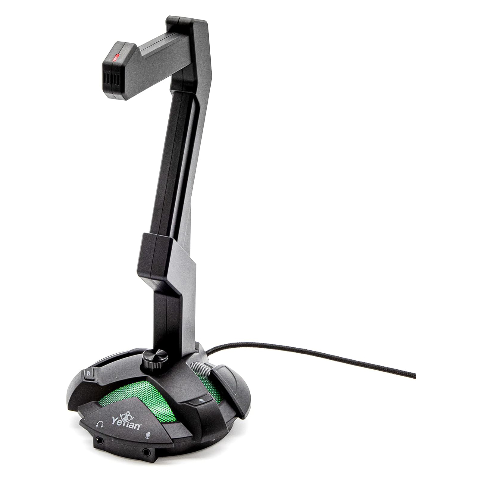 Base Porta Headset RGB Yeyian 2 x USB2.0 Ecualizador Negro