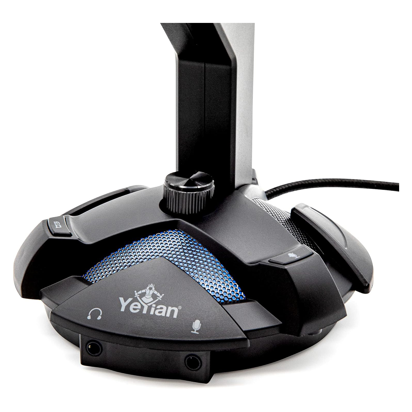 Base Porta Headset RGB Yeyian 2 x USB2.0 Ecualizador Negro
