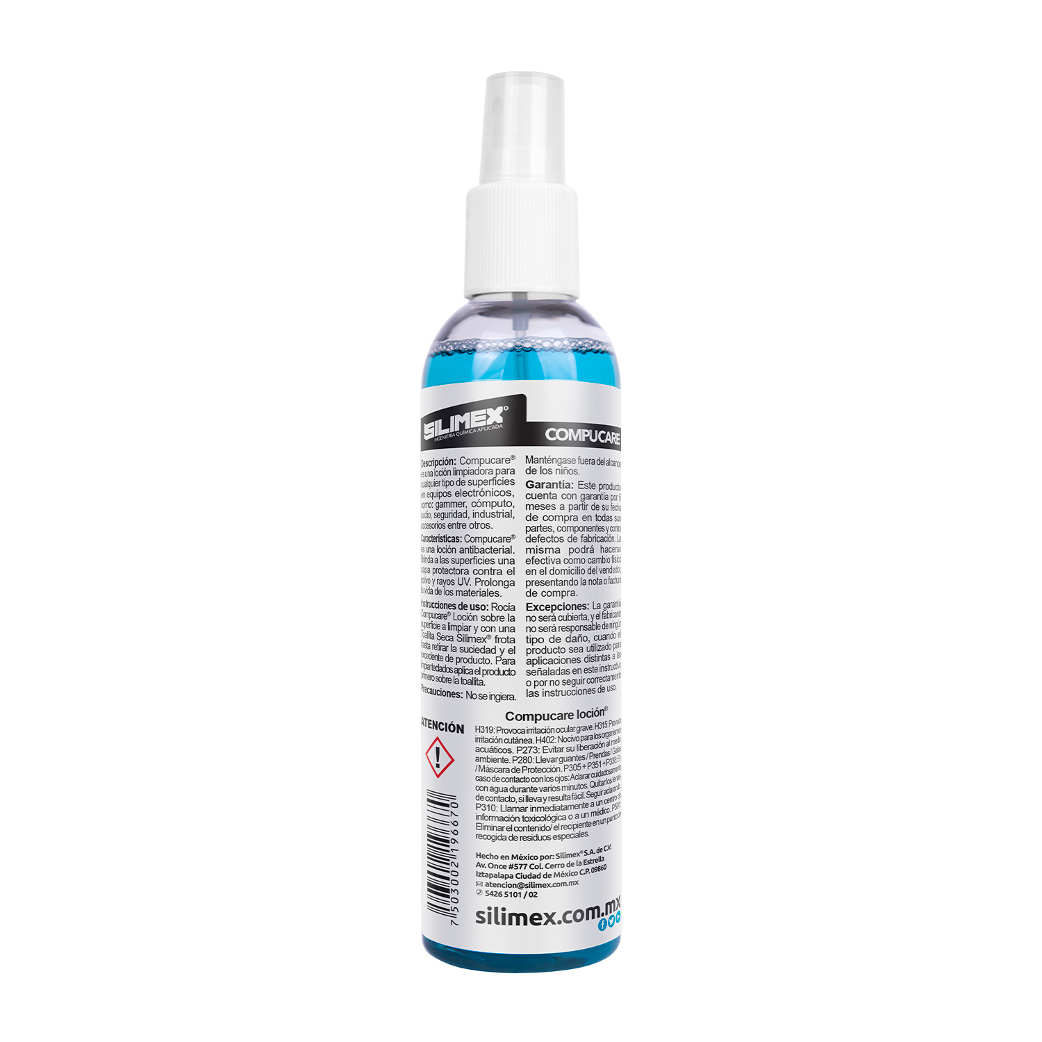 Locion limpiadora para Superficies CompuCare Silimex 250ml