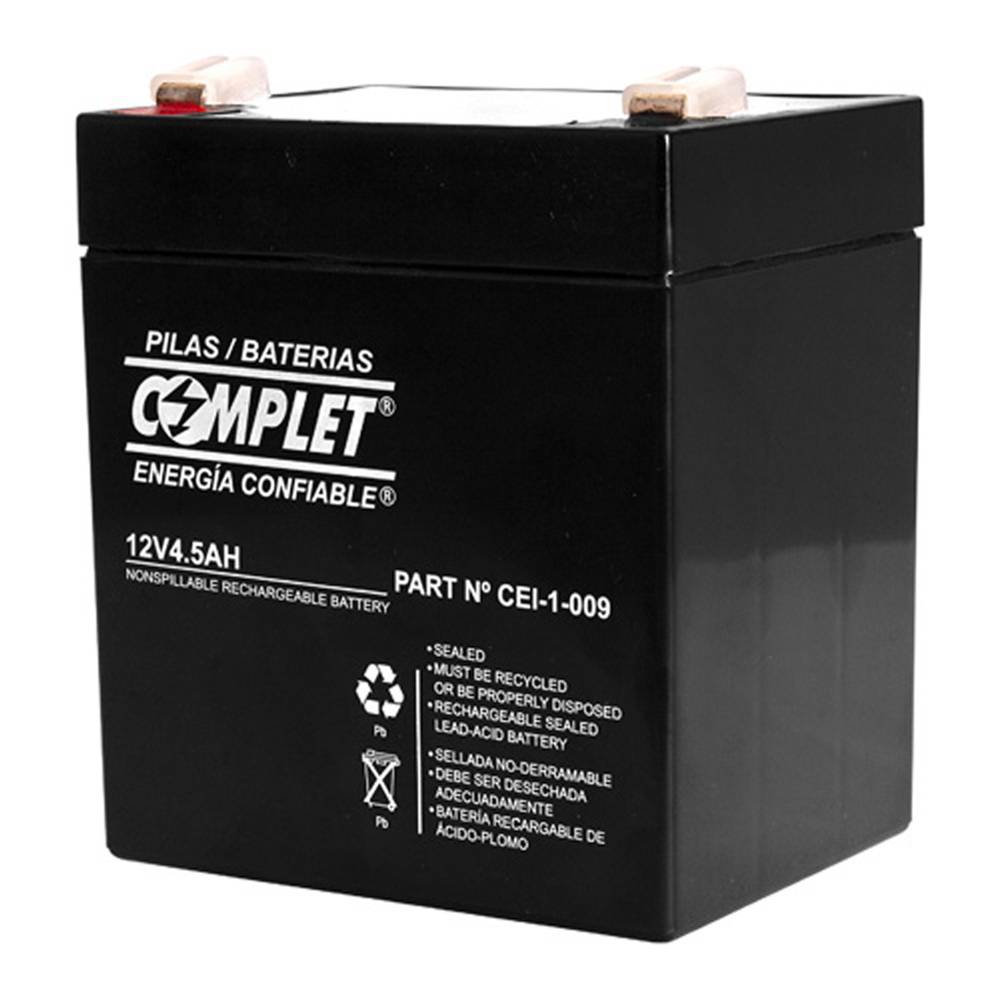 Batería Complet 12V a 4.5Ah Recargable CEI-1-009 Remplazo NoBreak