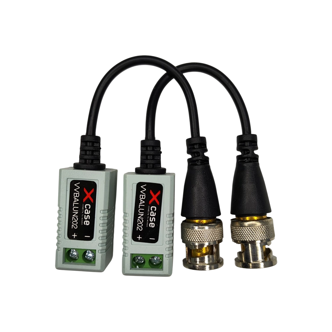 Par Transceptores Balun Pasivo Video BNC Xcase