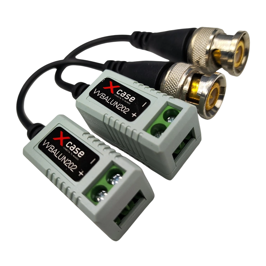 Par Transceptores Balun Pasivo Video BNC Xcase