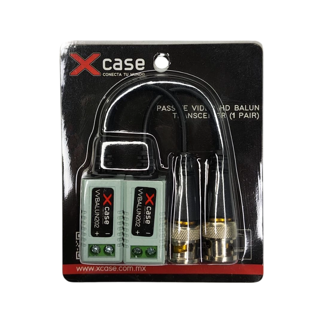Par Transceptores Balun Pasivo Video BNC Xcase