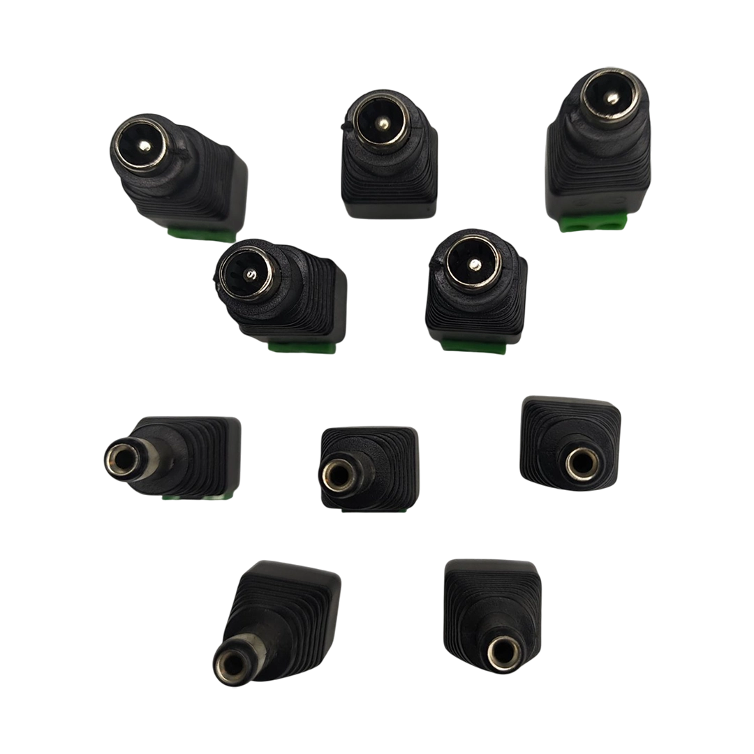 Bolsa de 5 Pares de Conectores de Energia 2.1mm para atornillar CCTV