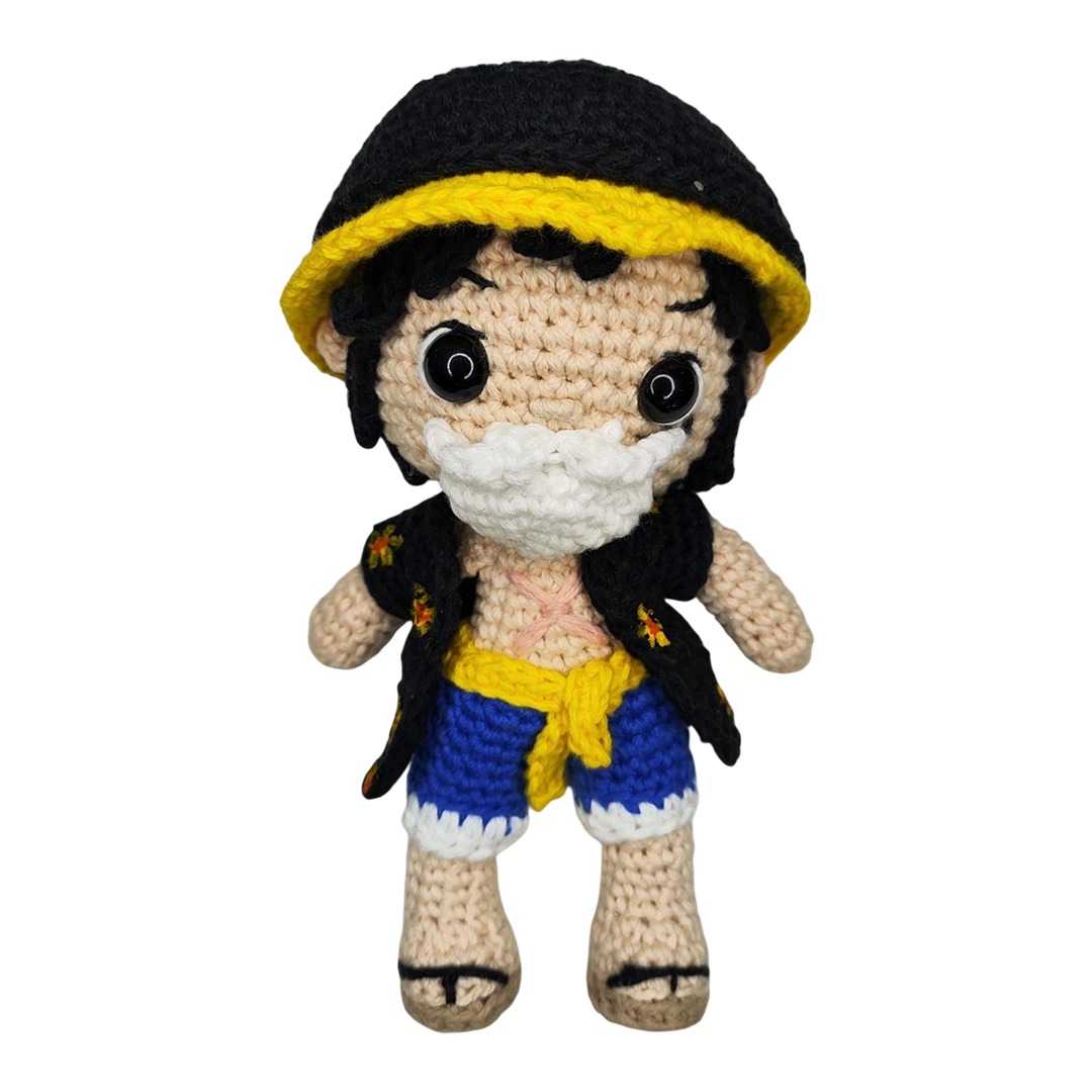 Amigurumi Monkey D. Luffy Lucy Dressrosa Crochet Artesanal