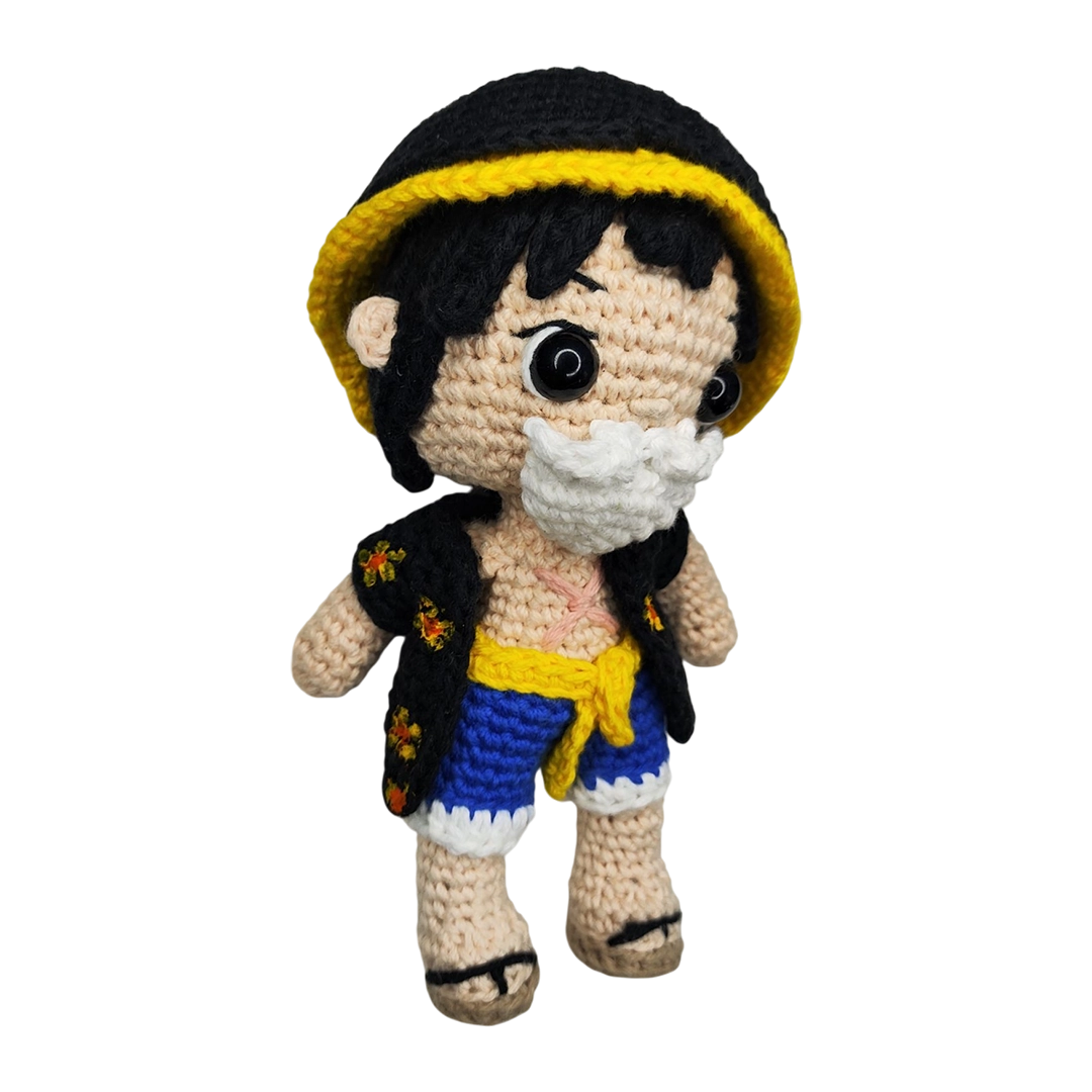 Amigurumi Monkey D. Luffy Lucy Dressrosa Crochet Artesanal