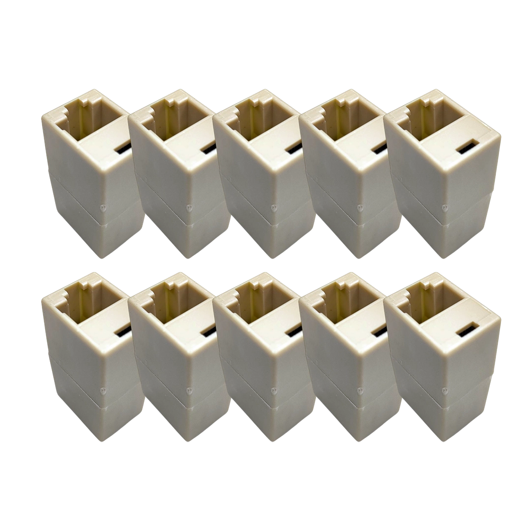 Cople De Union Rj45 Hembra A Hembra Cat6 Cat5 10 piezas