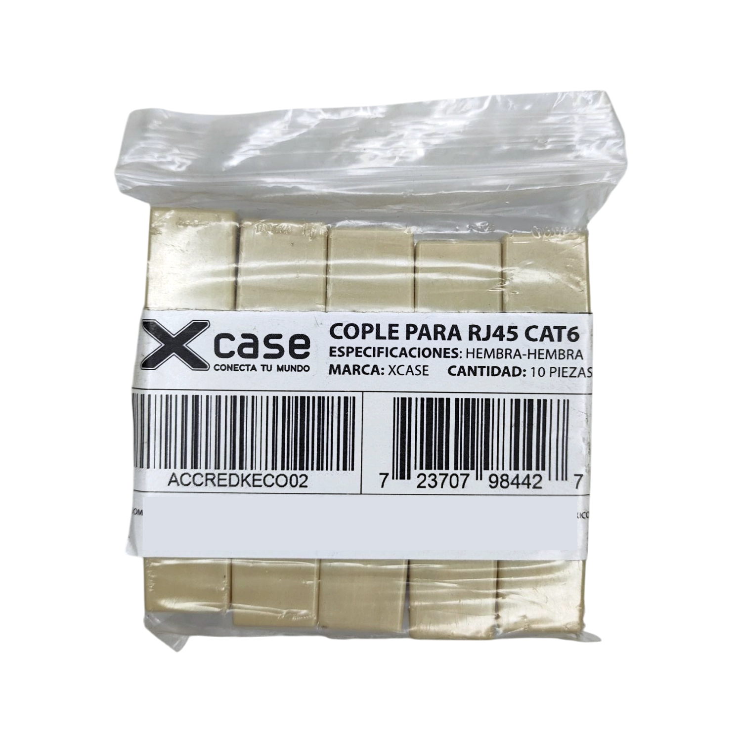 Cople De Union Rj45 Hembra A Hembra Cat6 Cat5 10 piezas