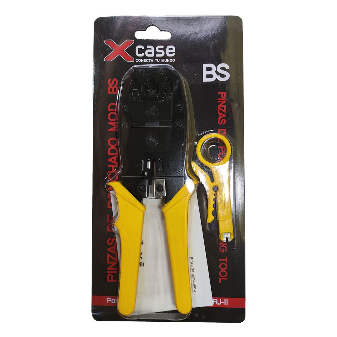 Pinzas Ponchadoras Bosi Rj45 Rj11 Rj9 Con Pelador Rematador